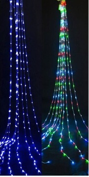 РОЖДЕСТВЕНСКАЯ ЕЛКА светильники LED мультишторы 3х2,4 водопад
