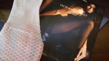 VICTORIA'S SECRET RAJSTOPY Białe ŚLUBNE ROMBY S M