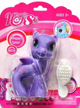 игрушечная резиновая лошадка, пони-единорог + кисть