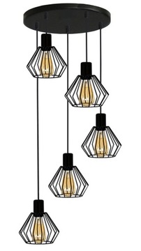 LAMPA SUFITOWA ,ŻYRANDOL DIAMENT CZARNA 001-10KD