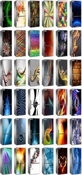 Абстрактная наклейка на весь холодильник размера XXL, множество рисунков.