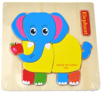 ОБРАЗОВАТЕЛЬНЫЙ ДЕРЕВЯННЫЙ ПАЗЛ, 9 ПРЕДМЕТОВ