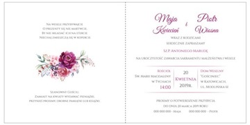 СВАДЕБНЫЕ ПРИГЛАШЕНИЯ, Свадьба, Акварель, Бохо