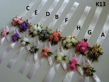 K 13 * Kotylion na rękę ślub studniówka - KOLORY