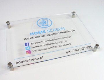 szyld tablica plexi informacyjna firmowa drukUV A4
