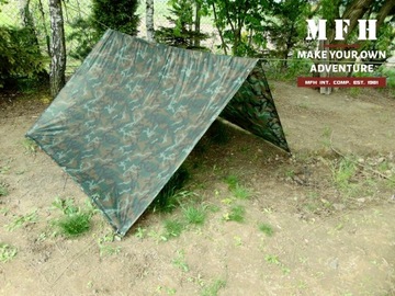 Брезентовый коврик для кемпинга 3x3 м MFH 32423X CAMO