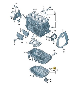 ПРОБКА, ВИНТ СЛИВА МАСЛА, МАСЛЯНЫЙ ПОДДОН SKODA