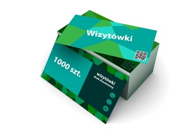 Wizytówki 1000 sztuk dwustronne 4/4 kreda 350g/m2