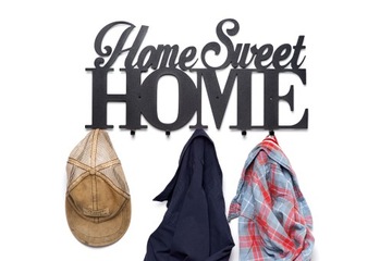 Home Sweet Home #2 CZARNY Wieszak na ubrania 55cm