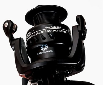 КАТУШКА ДЛЯ КАРПА КОРМКА ДЛЯ КАРПА СВОБОДНАЯ СКОРОСТЬ 6 ПОДШИПНИКОВ DA-3000 2 КАТУШКИ