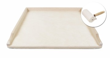 DUŻA STOLNICA DREWNIANA DUŻA 56x50cm +WAŁEK GRATIS