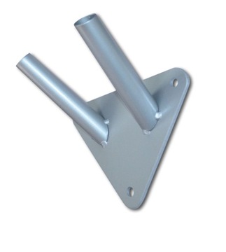 Uchwyt ścienny Srebrny na 2 flagi do elewacji na drzewiec