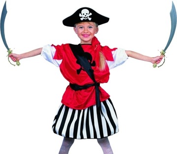 STRÓJ PIRATKA MORSKA KORSARKA 7 LAT /122 CM