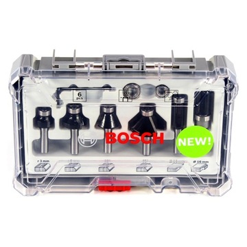 BOSCH ZESTAW FREZÓW DO DREWNA 6 SZT. UCHWYT 8 mm