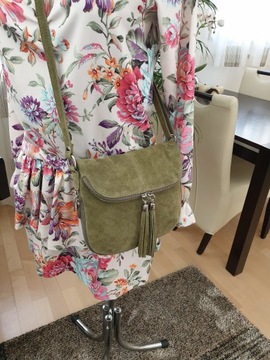 LEATHER BAG замшевая сумка-мессенджер V305 светло-коричневый