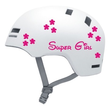 SUPER GIRL + Kwiatki naklejki 159-3B RÓŻNE KOLORY