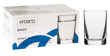 KROSNO KIELISZKI DO WÓDKI SHOT 50ml 6 szt. PROSTY