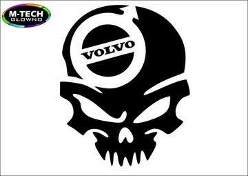 Naklejka na auto VOLVO CZASZKA rozmiar 15x15