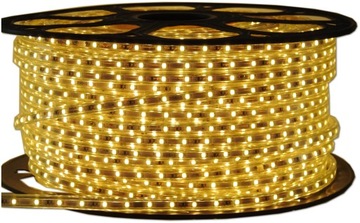 TAŚMA LED SMD 2835 230V 220V BIAŁA CIEPŁA 1MB 4,8W