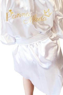 Халат Karen 90 с вышивкой Bride *S* белый