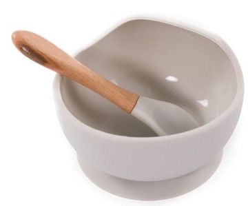 Силиконовая миска, миска с присоской и ложка.