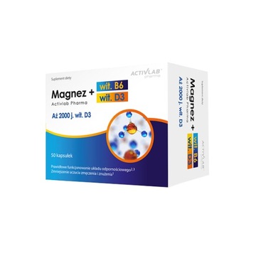 Magnez B6 + D3 x 50 kapsułek Activlab