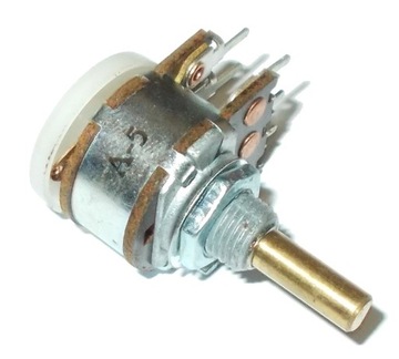 POTENCJOMETR A-5 2x 100k logarytm + wykładn 5szt