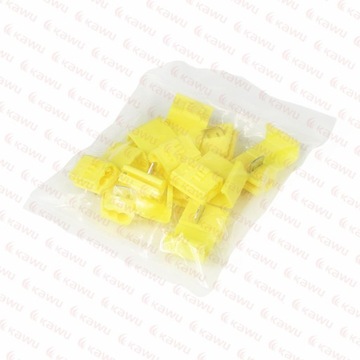 SZYBKOZŁĄCZE SZYBKOZŁĄCZKA SAMOCHODOWA 10SZT żólta