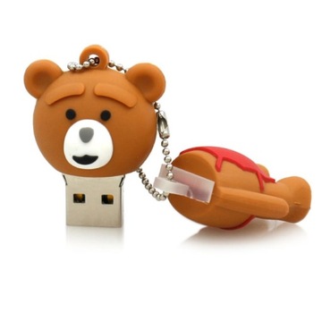 PENDRIVE USB 16 GB BRĄZOWY MIŚ TED