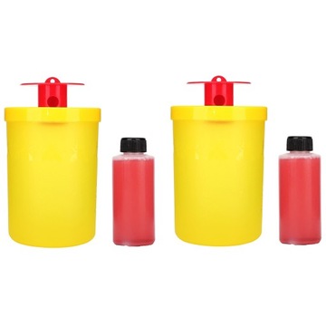2x PUŁAPKA NA OSY MUSZKI OWOCÓWKI MUCHY + 2X PŁYN