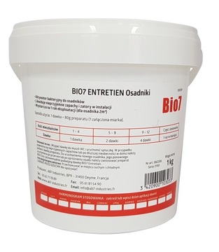 Bio7 Entretien 1 kg BAKTERIE osadniki na 1 ROK