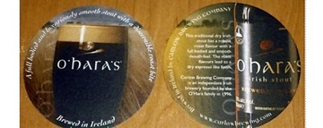 O'HARA'S STOUT podstawki podkładki 25szt IRLANDIA