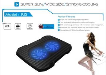 ПОДСТАВКА-ОХЛАЖДАЮЩАЯ ПОДСТАВКА ДЛЯ НОУТБУКА 12–16 ДЮЙМОВ