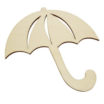 Drewniany DEKOR Parasol Decoupage SKLEJKA 10cm