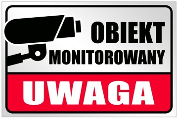 Obiekt MONITOROWANY TABLICZKA 40x27 cm tablica