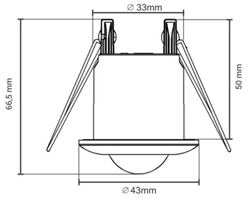 МИНИ-ПОТОЛОЧНЫЙ ДАТЧИК ПРИСУТСТВИЯ СКРЫТОГО МОНТАЖА