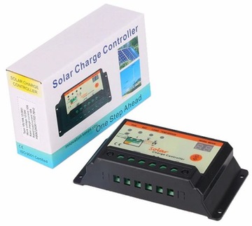 Контроллер заряда 10А ШИМ солнечная 12В 24В фотоэлектрическая панель