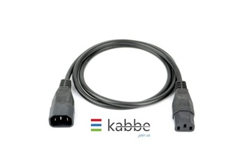 Kabel IN/OUT IEC C13/C14 3x1mm 1,5m prosty Kabbe