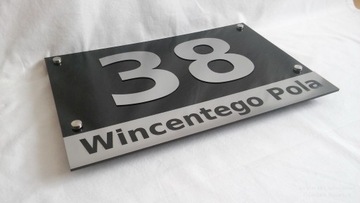 Гравированная адресная тарелка. Номер дома. Штаб -квартира