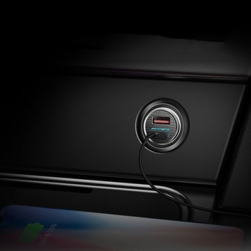 АВТОМОБИЛЬНОЕ ЗАРЯДНОЕ УСТРОЙСТВО BASEUS FAST ДЛЯ ЗАЖИГАЛКИ МОЩНОЕ 2x USB 5A QC 30ВТ