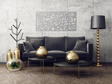 3D ажурное декоративное панно на стену - Листья