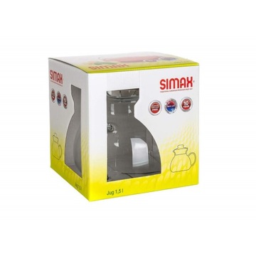 SIMAX КУВШИН ИЗ ЖАРОСТОЙКОГО СТЕКЛА МАРТА 1,5 Л ЦЕЛЬ-СТЕКЛЯННЫЙ