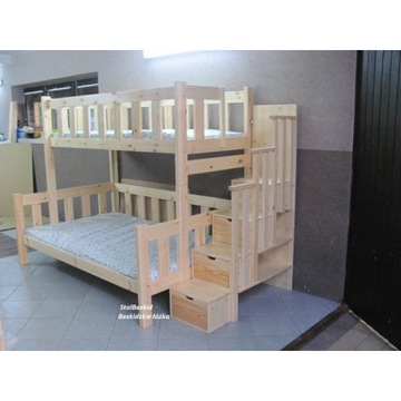 ŁÓŻKA LOZKO PIĘTROWE 3 OSOBOWE ZE SCHODAMI