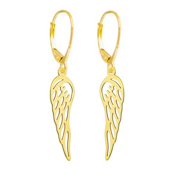 KOLCZYKI ZŁOTE SKRZYDŁA ANIOŁA