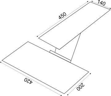 Полка для клавиатуры под столом, ПОЛНАЯ РЕГУЛИРОВКА