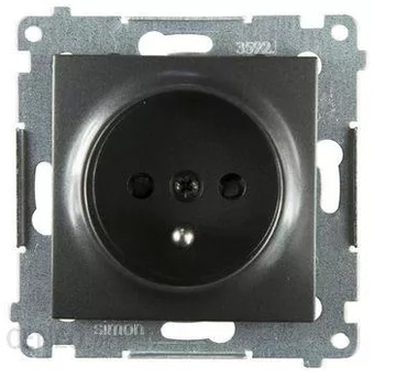 KONTAKT SIMON 54 GNIAZDO POJEDYNCZE Z/U ANTRACYT