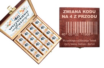 Prezent Urodziny 18 30 40 50 60 Czekoladki Grawer