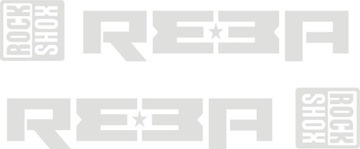 REBA ROCK SHOX белые наклейки на амортизатор 135-2 C