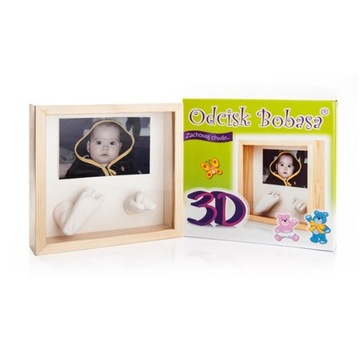 ODCISK RĄCZKI NÓŻKI DZIECKA RAMKA DO ZDJĘĆ 3D