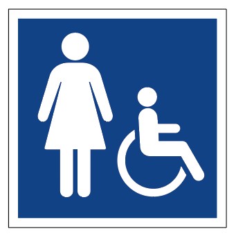 WC TOALETA DAMKA + INWALIDA TABLICZKA piktogram tablica zadruk UV WR_A9